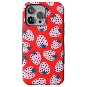 Casely iPhone 14 Pro Max Case, I'd Pick You, Red Strawberry, Mag Safe Compatible